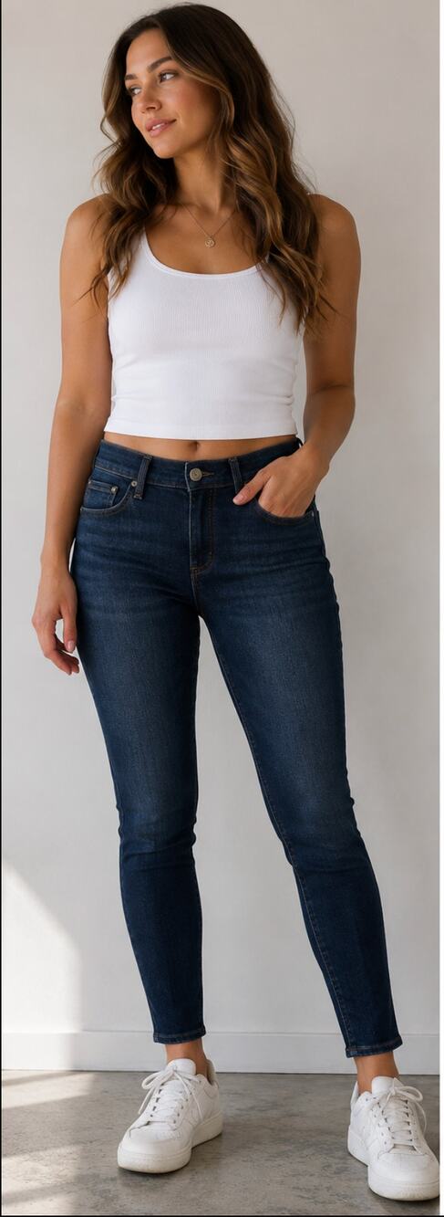 Rag & Bone High Rise Ankle Skinny Jeans Women's Size 27 Dark Wash Blue